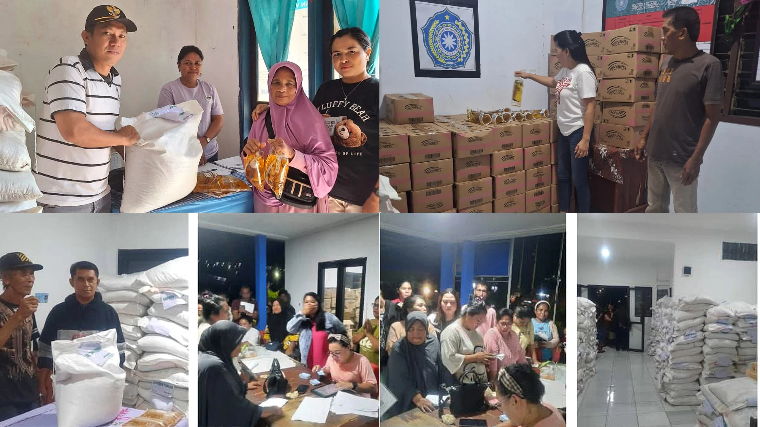 Pemkot Bitung melalui OPD terkait saat menyalurkan bantuan sosial dan pangan secara simultan kepada warga penerima manfaat di Kota Bitung, Senin (1/6). (Foto: Dok. Diskominfo Bitung/SUDARA.ID)
