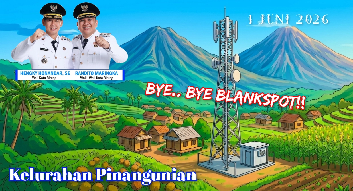 Sinergi Pemkot Bitung: Jaringan Internet kini jangkau wilayah kelurahan di Kaki Gunung. (Ilustrasi Kelurahan Pinangunian). (Foto: SUDARA.ID)