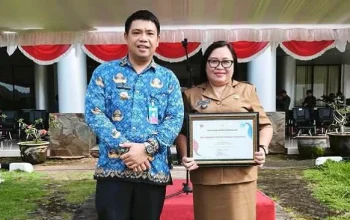Desa Lolombulan Makasili sukses menyabet penghargaan Juara I Pengelolaan Website Desa Terbaik se-Kabupaten Minahasa Selatan. (Foto: Istimewa)