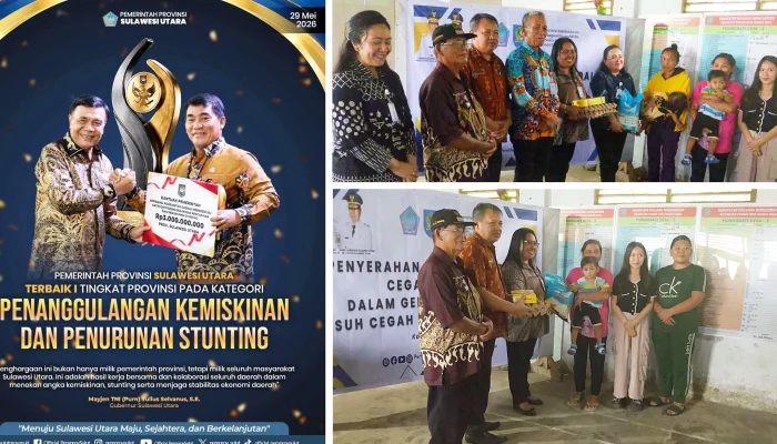 Aksi Mapalaus Cegah Stunting, Gubernur Yulius Pasok Bantuan Nutrisi ke Poigar Bolmong