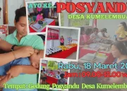 Kegiatan Pos Pelayanan Terpdau (Posyandu) untuk Balita dan warga lanjut usia (Lansia) di Desa Kumelembuai Satu.