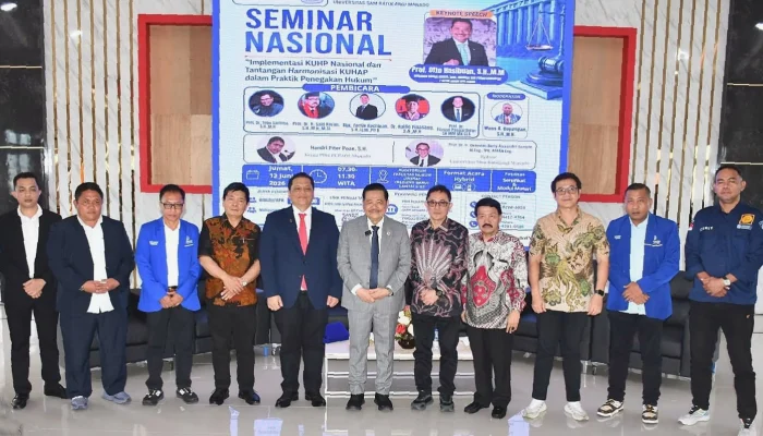 PBH Peradi Manado dan UNSRAT Sukses Gelar Seminar Nasional Bareng Prof. Otto Hasibuan