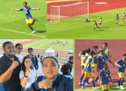 Detik-detik gol penentu dari Riandy Subuh, selebrasi emosional skuad Persma 1960 Manado, serta kegembiraan Direktur Persma Meyvo Rumengan bersama Ketua Panpel Fighter Aprilia usai laga hidup-mati kontra PSP Padang di Stadion Mandala Krida, Senin (15/6). (Foto: Istimewa/Dok. SUDARA.ID)
