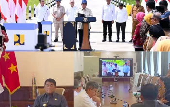 Gubernur Sulawesi Utara Yulius Selvanus menyimak arahan Presiden Prabowo Subianto dalam agenda peresmian Inpres Jalan Daerah (IJD) secara virtual, Selasa (23/6/2026). (Foto: Istimewa/Dok. SUDARA.ID)