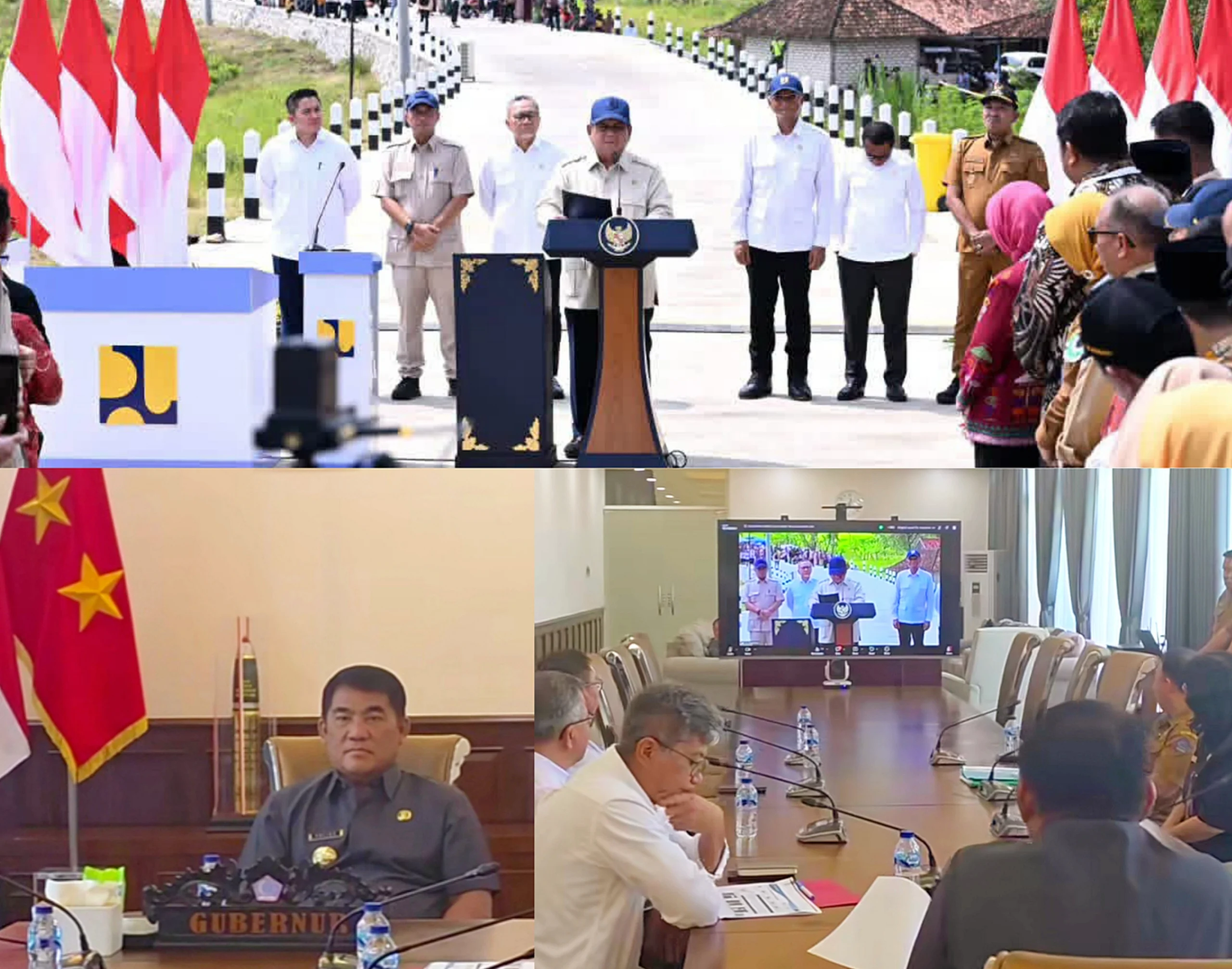 Gubernur Sulawesi Utara Yulius Selvanus menyimak arahan Presiden Prabowo Subianto dalam agenda peresmian Inpres Jalan Daerah (IJD) secara virtual, Selasa (23/6/2026). (Foto: Istimewa/Dok. SUDARA.ID)