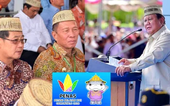 SINERGI PUSAT-DAERAH: Presiden Prabowo Subianto saat membuka Puncak PENAS XVII Gorontalo 2026, Rabu (24/6/2026). Walikota Hengky Honandar menegaskan kesiapan Kota Bitung menyokong target transformasi teknologi dan swasembada pangan nasional. (Foto: Istimewa)