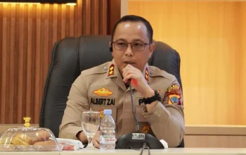 Kabagdalpers Ro SDM Polda Sulut yang baru, AKBP Albert Zai, S.I.K., M.H., saat masih menjabat sebagai Kapolres Bitung. (Foto: Istimewa)