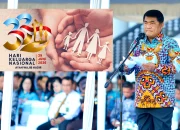 SOROTI PERAN AYAH: Gubernur Sulut Yulius Selvanus membacakan amanat menteri terkait fenomena ayah 'absen' asuh anak pada upacara Hari Keluarga Nasional (Harganas) 2026 di Manado, Senin (29/6). (Foto: Humas Pemprov Sulut/Dok. SUDARA.ID)