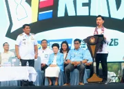 Momen kebersamaan Wapres Gibran Rakabuming dan Gubernur Sulut Yulius Selvanus dalam pembukaan Perkemahan Pemuda GPdI Sulut di Desa Pinilih, Minahasa Utara, Senin (29/6/2026). (Foto: Istimewa)