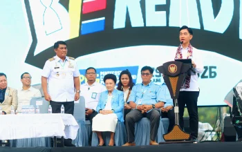 Momen kebersamaan Wapres Gibran Rakabuming dan Gubernur Sulut Yulius Selvanus dalam pembukaan Perkemahan Pemuda GPdI Sulut di Desa Pinilih, Minahasa Utara, Senin (29/6/2026). (Foto: Istimewa)