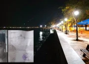 Malalayang Beach Walk (MBW) Manado. Insert gambar: Korban penganiayaan dan penjarahan dan surat Laporan Kepolisian. (Foto: Istimewa)