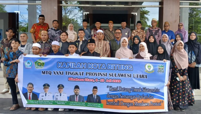 Walikota Hengky Honandar Resmi Lepas Kafilah MTQ XXXI Kota Bitung ke Tingkat Provinsi Sulut