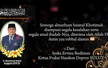 Ucapan turut belasungkawa Fraksi NasDem Sulut. (Foto: Istimewa)