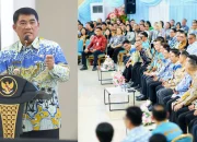 SATU KOMANDO: Gubernur Sulut Mayjen TNI (Purn) Yulius Selvanus saat memberikan pengarahan taktis kepada ratusan pejabat Eselon III di Aula Mapalus, Kantor Gubernur, Jumat (17/7/2026). (Foto: Istimewa)