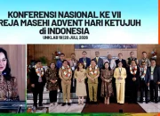 Dirjen Bimas Kristen Kemenag RI, Prof. Dr. Jeane Marie Tulung, S.Th., M.Pd., saat menyampaikan sambutan dan foto bersama Wagub Sulut Victor Mailangkay, Bupati Minut Joune Ganda, Ketua Komisi IX DPR RI/Ketua Panitia Felly Runtuwene, dan pimpinan GMAHK, saat pembukaan Konfernas VII GMAHK di Unklab, Minahasa Utara, Senin (20/7/2026). (Foto: Istimewa)