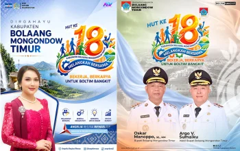 Anggota DPRD Sulut Fraksi Partai Demokrat, Angelia Regina Wenas, SE, memberikan apresiasi dan ucapan selamat pada peringatan HUT ke-18 Kabupaten Bolaang Mongondow Timur, Selasa (21/7/2026). (Foto: Istimewa)