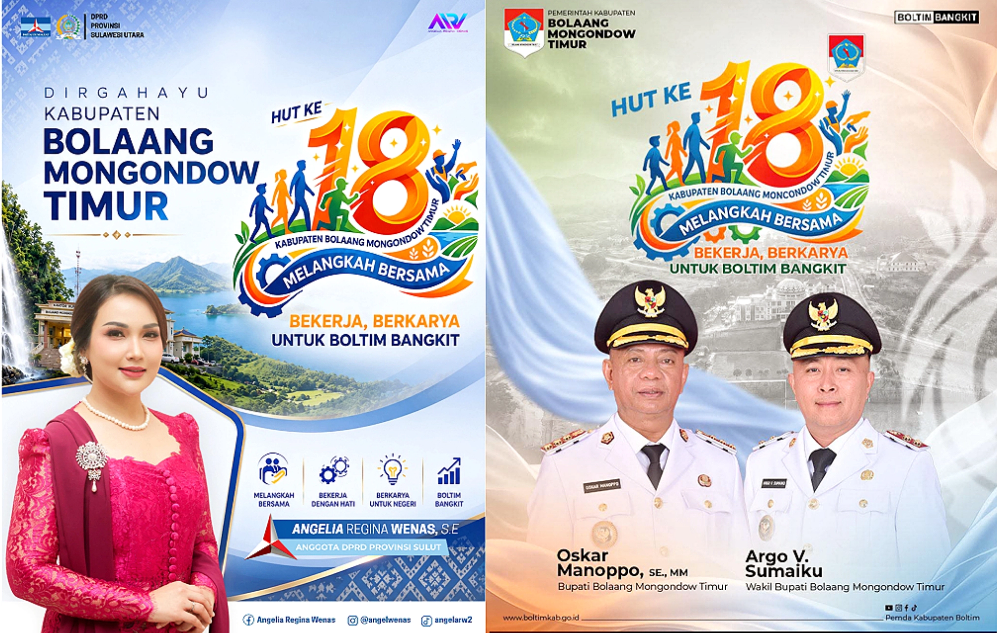 Anggota DPRD Sulut Fraksi Partai Demokrat, Angelia Regina Wenas, SE, memberikan apresiasi dan ucapan selamat pada peringatan HUT ke-18 Kabupaten Bolaang Mongondow Timur, Selasa (21/7/2026). (Foto: Istimewa)