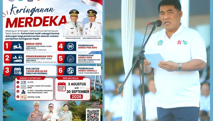 Momentum HUT RI dan Sulut 2026: Gubernur Yulius Luncurkan Keringanan Pajak Kendaraan