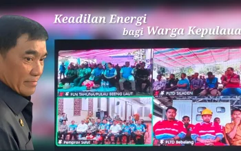 Peresmian penyalaan listrik 24 jam penuh untuk Desa Bebalang, Desa Beeng Laut (Sangihe), dan Pulau Siladen (Manado) secara virtual dari Kantor Gubernur Sulut, Kamis (13/8/2026). (Foto: Istimewa/Dok.SUDARA.ID)
