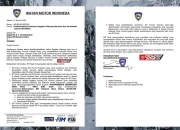 Surat instruksi Pengurus Pusat (PP) IMI bernomor 499/IMI/A/VIII/2026 yang menegaskan penghentian sementara seluruh kegiatan olahraga bermotor di Sulawesi Utara pasca tragedi maut di Kotamobagu. (Foto: Istimewa)