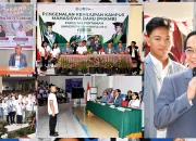 BAKAR SEMANGAT MABA: Plt. Rektor Unsrat Prof. Jamaluddin Jompa menyapa dan memompa semangat para mahasiswa baru dalam rangkaian kegiatan PKKMB 2026, Kamis (13/8/2026). (Foto: Istimewa)