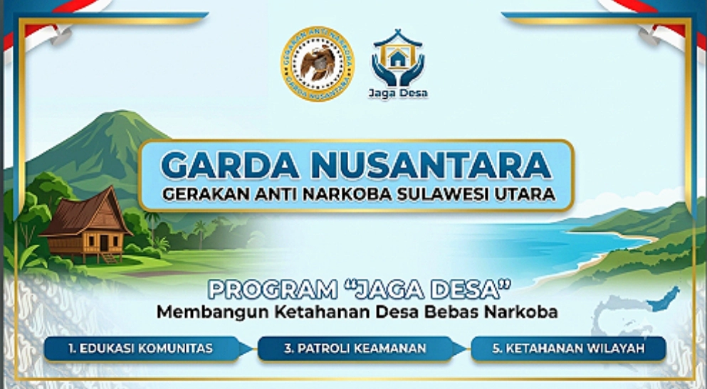 Garda Nusantara - Gerakan Anti Narkoba Sulawesi Utara. (Foto: SUDARA.ID)