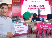 Kepala Dinas Kebudayaan Daerah Prov. Sulut Yorry Rommy Lesawengen membacakan sambutan Gubernur Sulut, Mayjen TNI (Purn) Yulius Selvanus SE, saat pembukaan Lomba Baca Puisi Karya Robert Wolter Mongisidi dan Tari Mahamba Bantik di Atrium Mantos 3, Manado, Jumat (21/8/2026). Kegiatan dalam rangkaian Festival Seni Budaya Bantik 2026 ini digelar untuk meresapi semangat "Setia Hingga Akhir" sang pahlawan nasional sekaligus memperingati HUT Ke-81 RI. (Foto: Istimewa/Dok.SUDARA.ID)