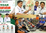 Pemkot Bitung di pimpin Walikota Hengky Honandar SE, bersama unsur Forkopimda menggelar rapat koordinasi untuk menetapkan titik posko pemantauan dan strategi pencegahan Karhutla di Kota Bitung, Jumat (28/8/2026). (Foto: Istimewa)
