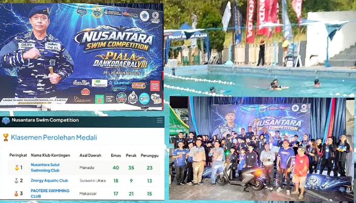 Nusantara Swim Competition Piala Dankodaeral VIII Sukses Cetak Perenang Muda Berprestasi: NSC Manado Juara Umum