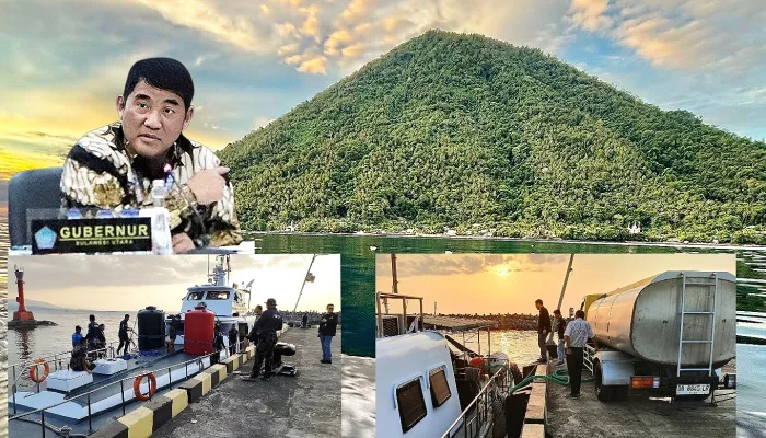 Tanggap Kekeringan El Nino, Gubernur Yulius Mobilisasi Pasokan Air Bersih ke Pulau Manado Tua