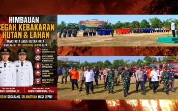 Apel siaga pasukan gabungan penanganan Karhutla Kota Bitung di Lapangan Sari Cakalang, Bitung, Kamis (3/9/2026). Langkah ini dilakukan untuk memperkuat sinergi lintas sektor dan deteksi dini titik api di wilayah rawan. (Foto: Istimewa)