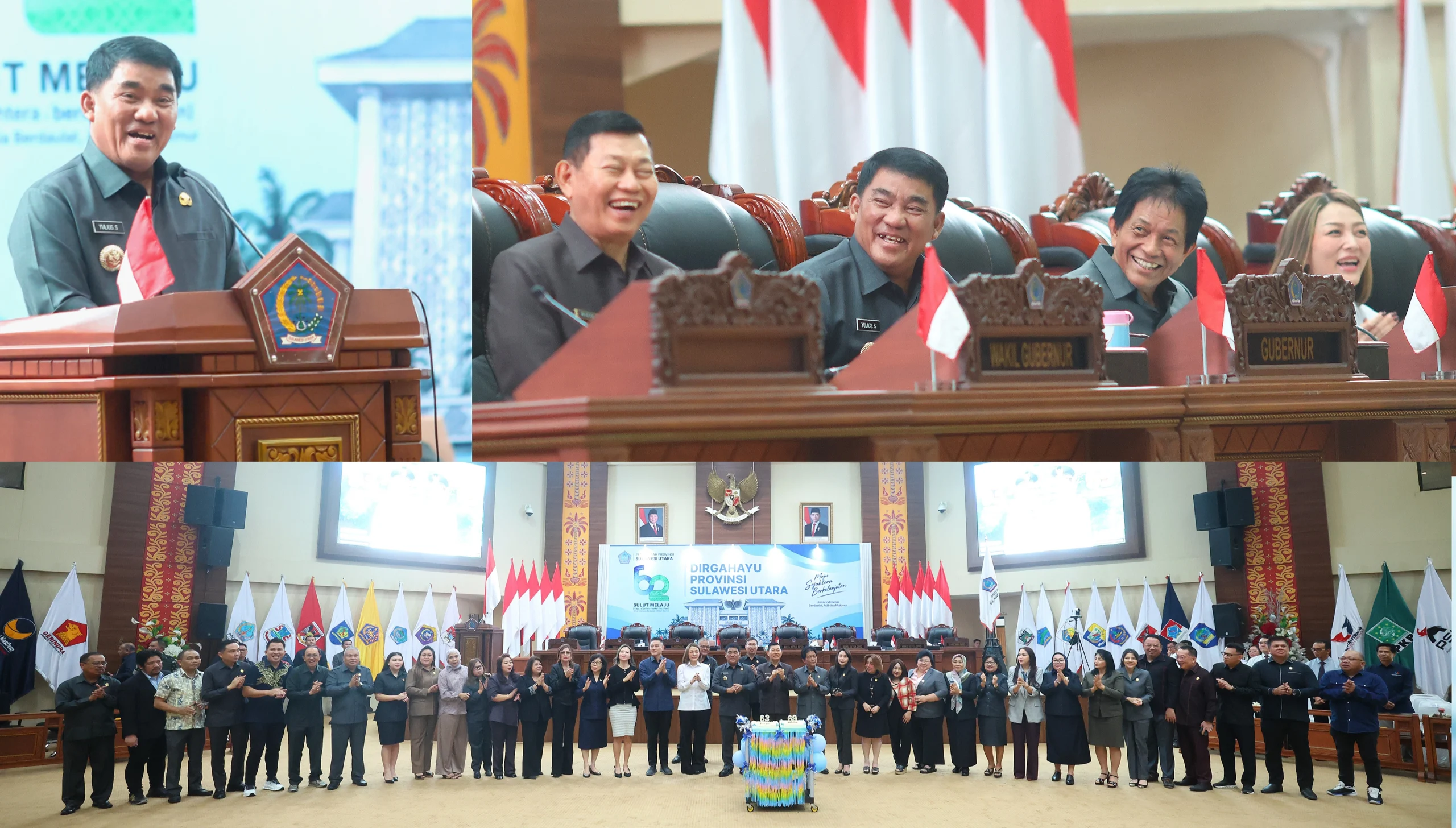 Gubernur Sulawesi Utara, Yulius, saat memaparkan penjelasan Rancangan Peraturan Daerah (Ranperda) tentang APBD Tahun Anggaran 2027 dalam Rapat Paripurna di Kantor DPRD Provinsi Sulut. (Foto: Istimewa)