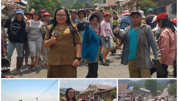 Desa Lolombulan Makasili Bangun Rabat Beton Ruas Jalan Dengan Swadaya Murni Masyarakat