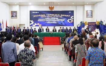 DIES NATALIS KE-62 FATEK UNSRAT: Momen kebersamaan pimpinan dan sivitas akademika dalam perayaan puncak bertema 'Sustainable Engineering', Kamis (24/9). (Foto: Istimewa)