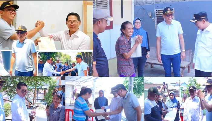 HANTARU ke-66: Walikota Hengky dan BPN Bitung Serahkan Sertifikat Tanah Program PTSL