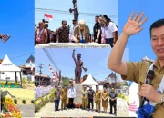 Wakil Gubernur Sulawesi Utara, Dr. Johanis Victor Mailangkay, S.H., M.H., saat meresmikan Monumen Patung Pahlawan Nasional Kapten Anumerta Pierre Tendean di Kecamatan Remboken, Minahasa, Senin (28/9/2026). (Foto: Istimewa)