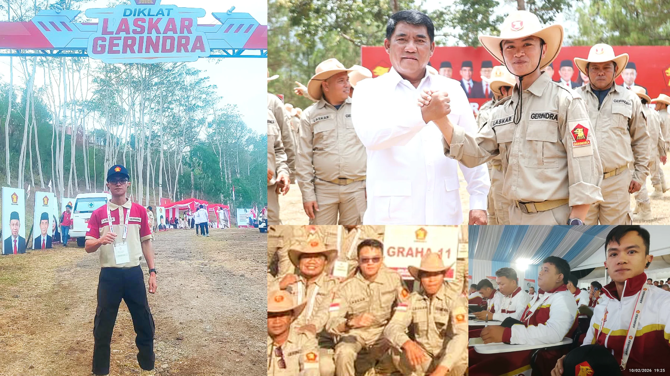 Aksi nyata dan keseriusan Yohanes Macpal saat mengikuti pembekalan intensif di Diklat Laskar Gerindra Sulut, siap memimpin gerakan militansi kader Tikala Manado. (Foto: untuk SUDARA.ID)