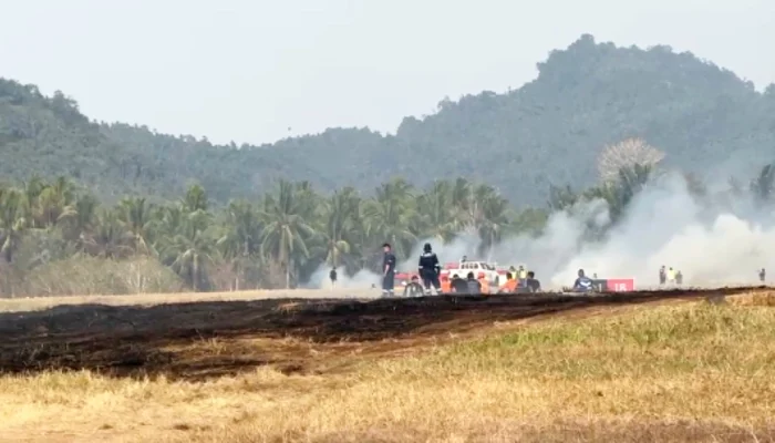 Kebakaran Lahan Landa Runway Bandara Sam Ratulangi Manado, 5 Penerbangan Dialihkan