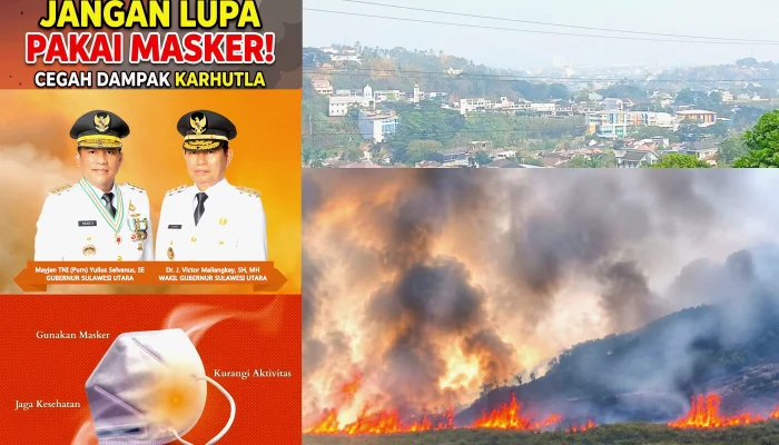 Pemprov Sulut Imbau Warga Pakai Masker dan Hindari Pembakaran Lahan Maupun Sampah